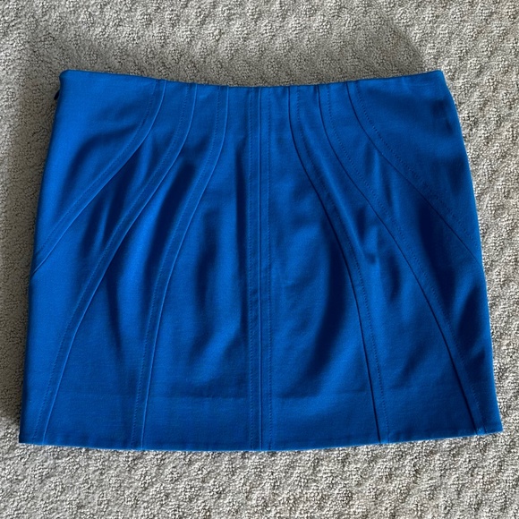 Diane Von Furstenberg Cameroon Stretch Jersey Mini Skirt Electric Blue Size 8 - Picture 7 of 14